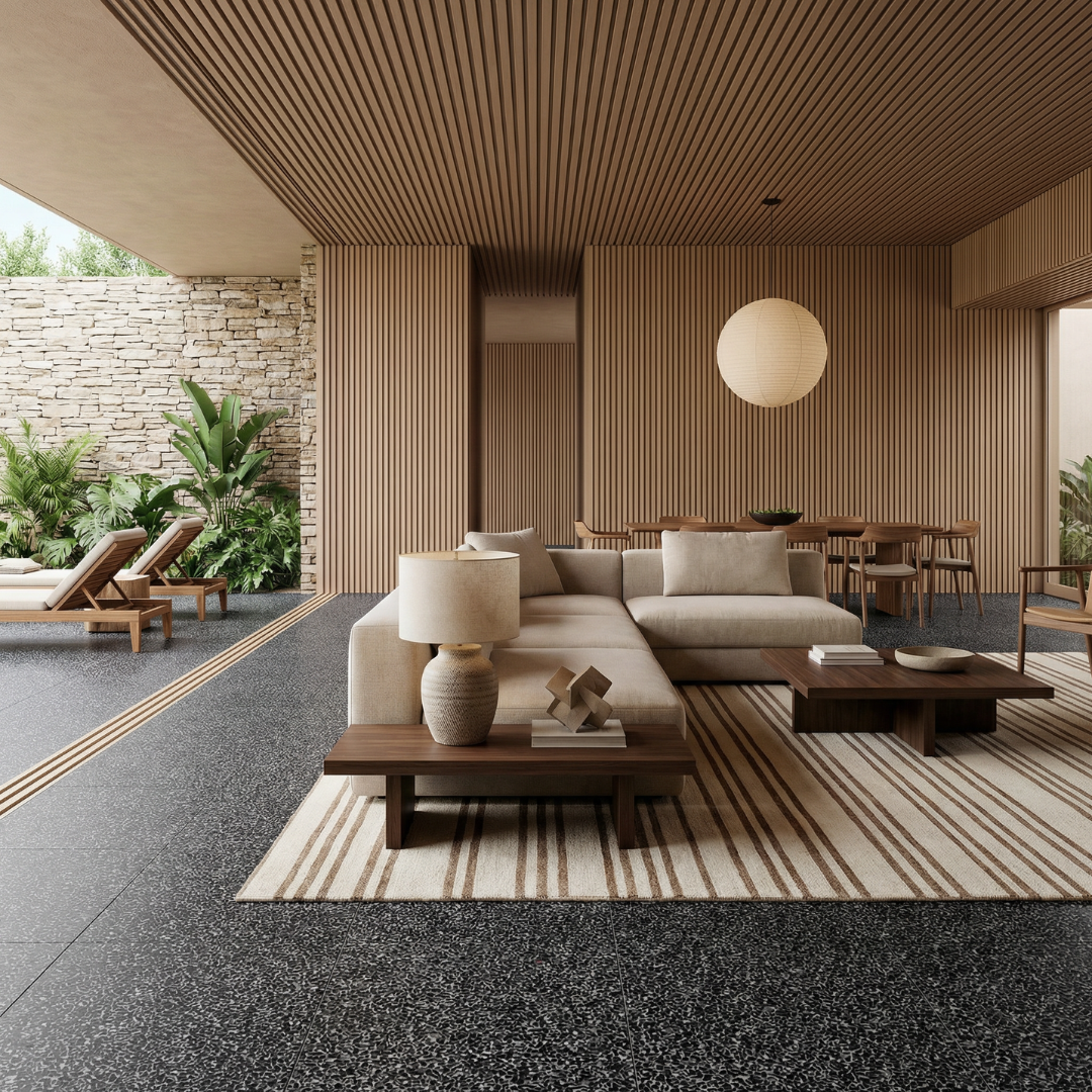 Eco-Terr® Tiles Bergamo Black